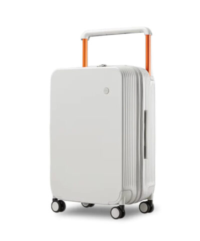 Mixi Wide Handle Travel Trolley Case Luggage PC Hardshell Carry On Case Large Capacity Spinner Suitcase with TSA Lock white 20