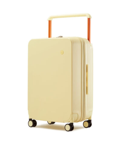 Mixi Wide Handle Travel Trolley Case Luggage PC Hardshell Carry On Case Large Capacity Spinner Suitcase with TSA Lock yellow 20