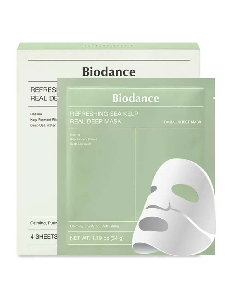 BIODANCE Refreshing Sea Kelp Real Deep Mask, Pack of 4