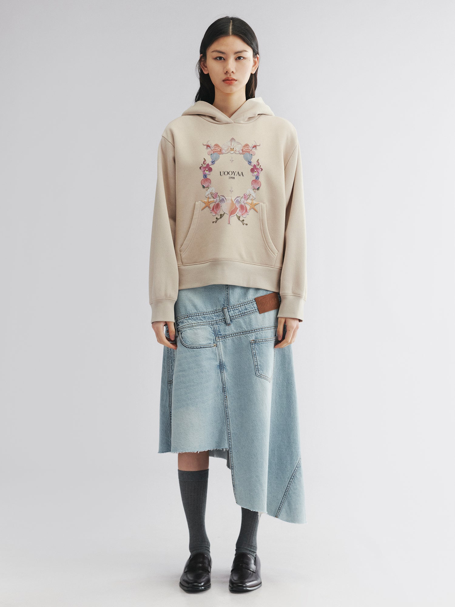 Alternative view of Shell floral print hoodie