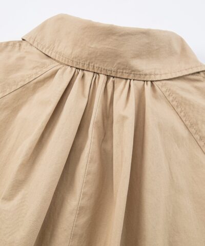 Exposed-lining balmacaan trench coat - Image 10
