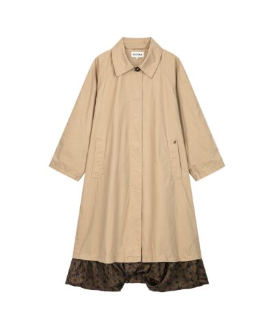 Alternative view of Exposed-lining balmacaan trench coat