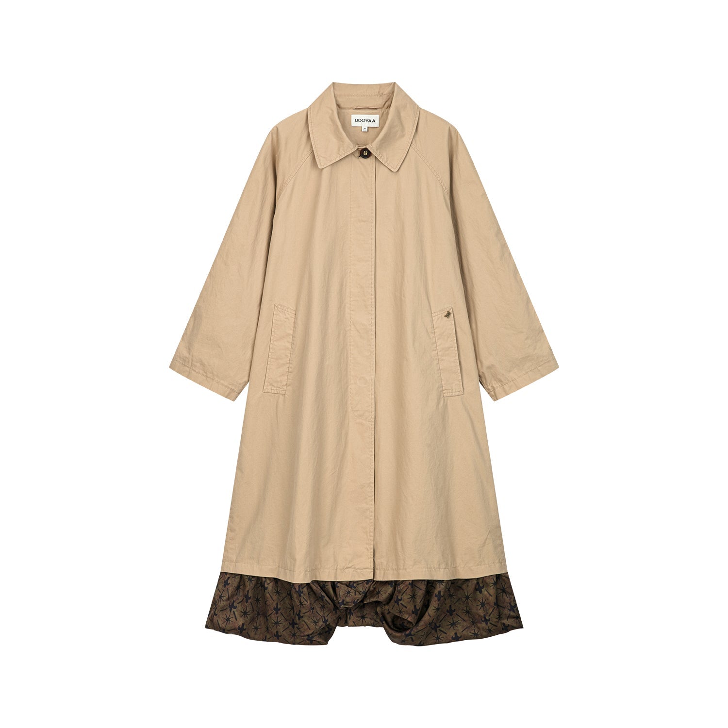 Alternative view of Exposed-lining balmacaan trench coat