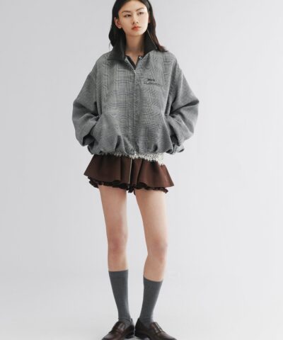Wool cadet jacket-plaid