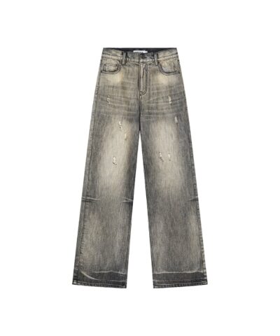 Vintage wash denim pants - Image 3