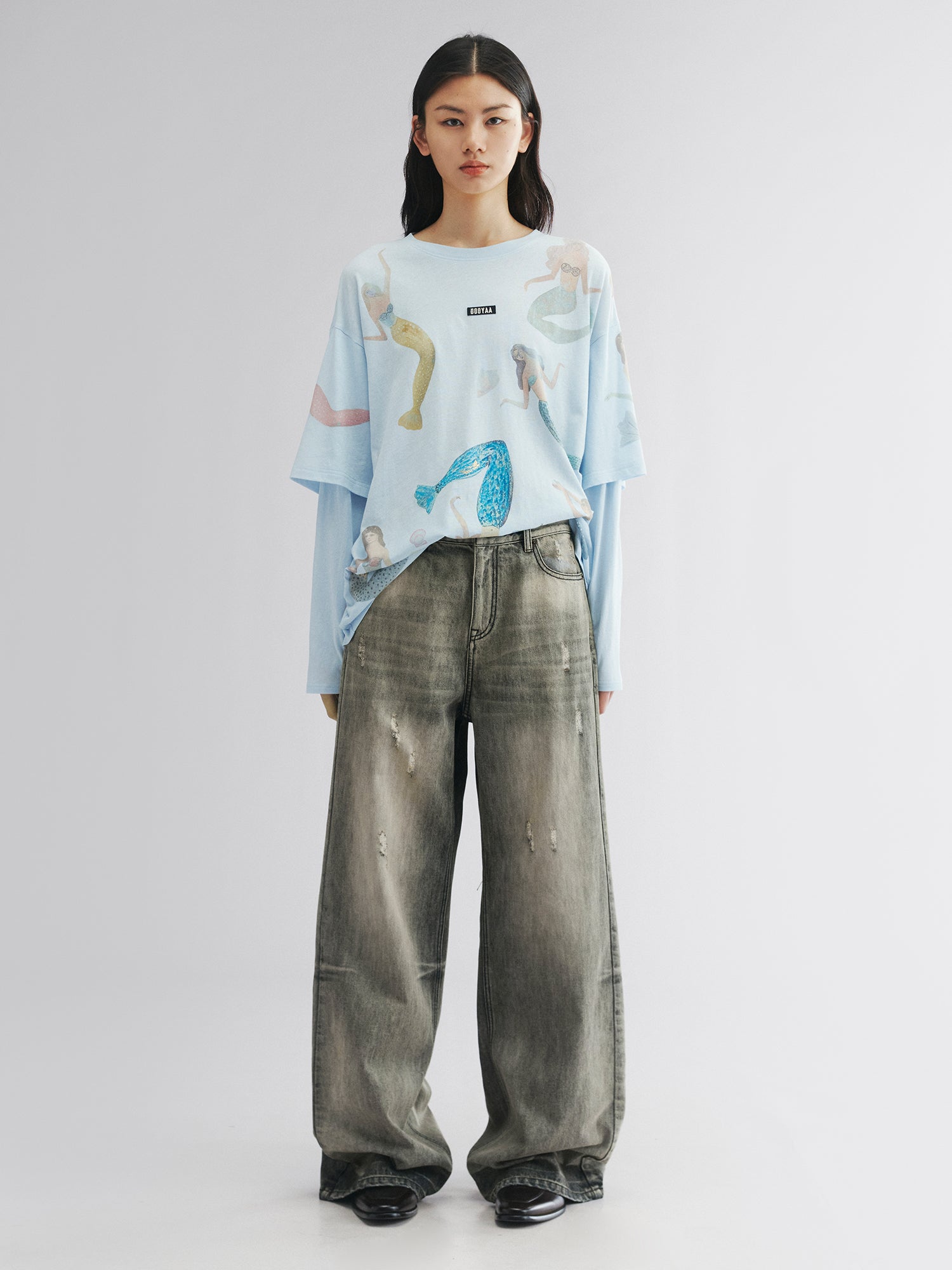 Alternative view of Vintage wash denim pants