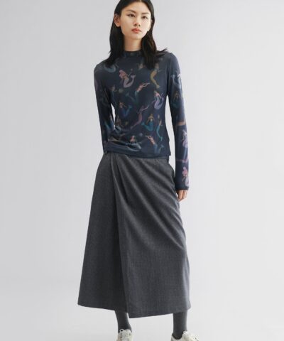 Alternative view of Wrap wool skirt