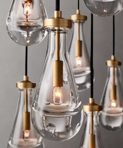 Alternative view of RH Rain Round Chandelier 36"