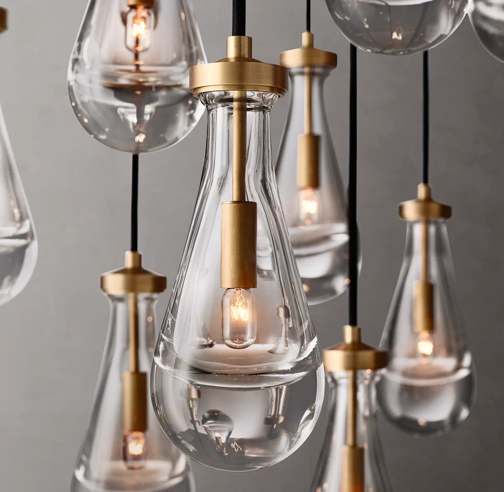Alternative view of RH Rain Round Chandelier 36"