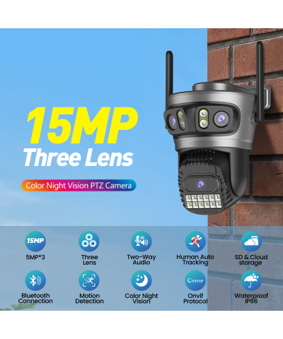 Outdoor PTZ Security Camera with Auto Tracking, Color Night Vision & 2-Way Audio - Image 9