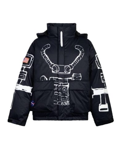 13 De Marzo x NASA Astronaut Teddy Bear Painted Down Jacket Black-20245732