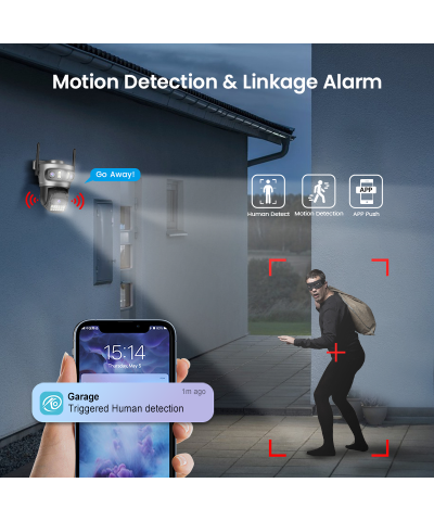 Outdoor PTZ Security Camera with Auto Tracking, Color Night Vision & 2-Way Audio - Image 12