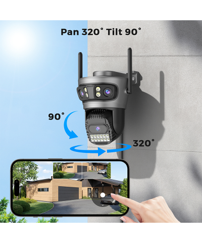 Outdoor PTZ Security Camera with Auto Tracking, Color Night Vision & 2-Way Audio - Image 10