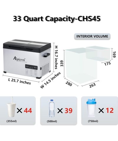 28 Quart Portable Car Freezer - 12V/24V DC & 100-240V AC, Fast Cooling Fridge for RV, Truck, Camping - Image 17