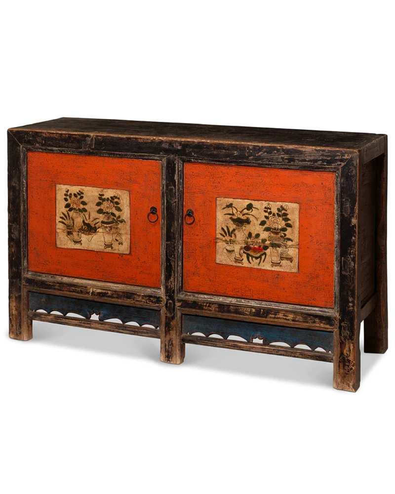 Alternative view of Gansu Painted Antique Grain Cabinet