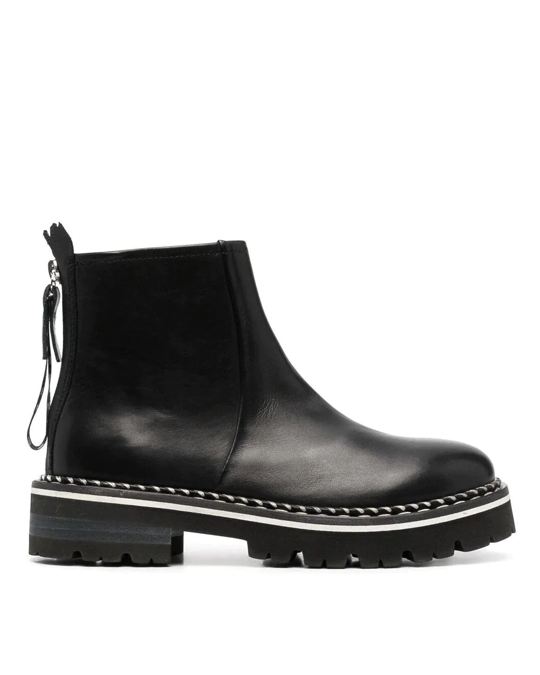 AGL Black Contrast-Stitch Boots-20247378