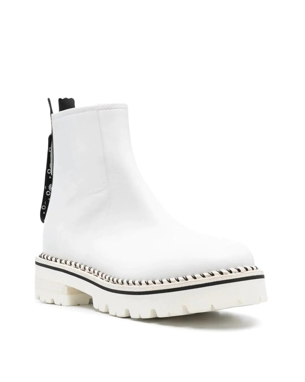 Alternative view of AGL White Contrast-Stitch Boots
