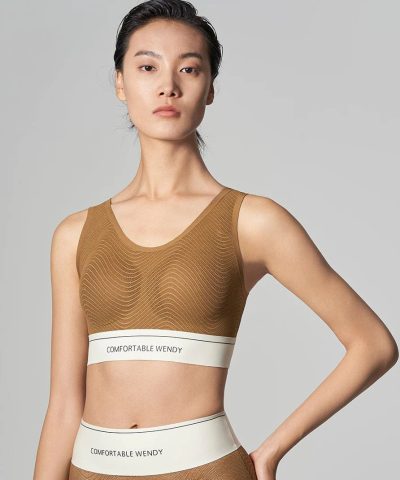 AIMER CHUANG Mingdong 2 Series U-Neck Unsupported Hidden Hole Cup Vest Bra-20238733