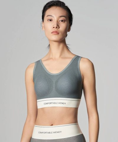 AIMER CHUANG Mingdong 2 Series U-Neck Unsupported Hidden Hole Cup Vest Bra-20238715
