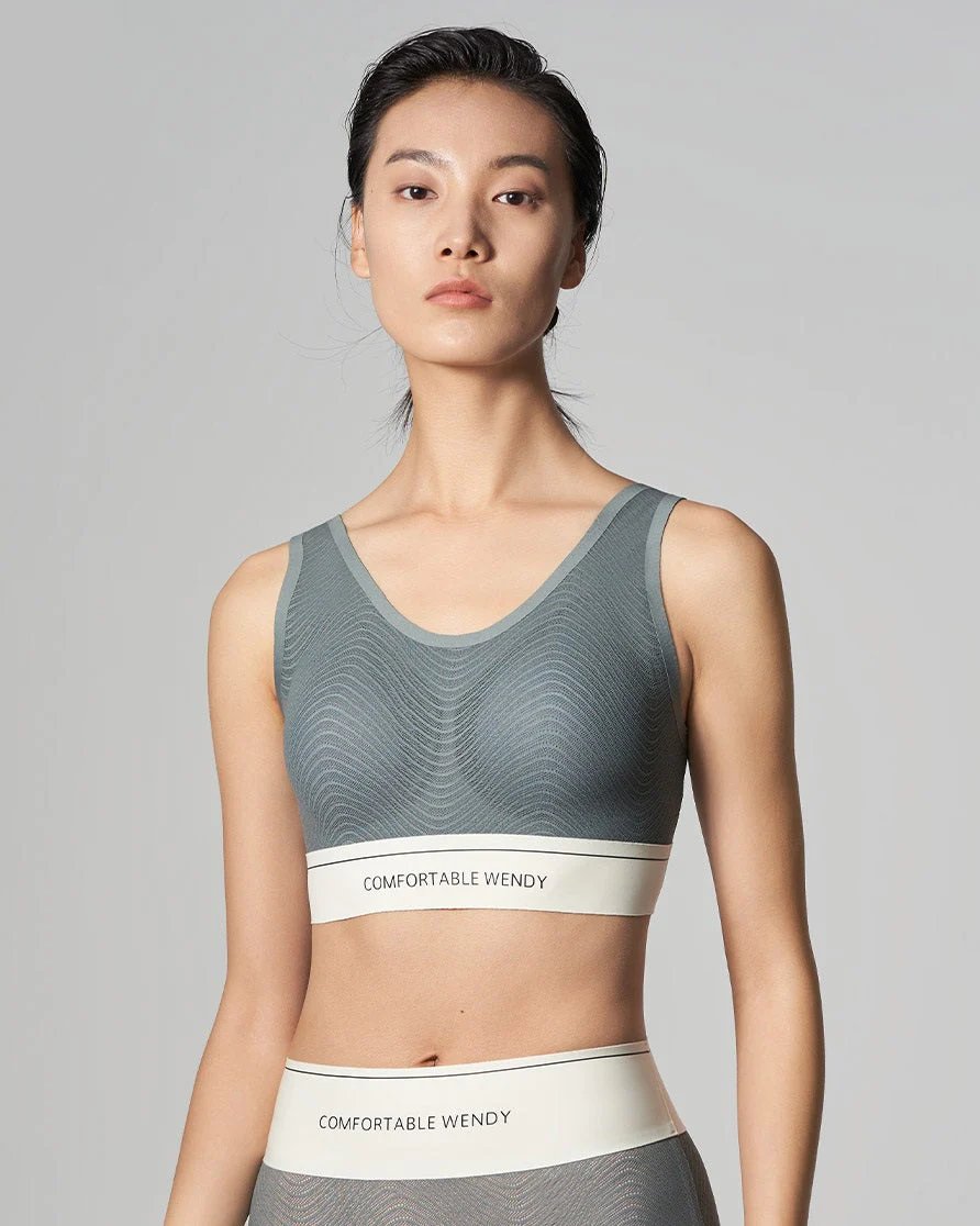 AIMER CHUANG Mingdong 2 Series U-Neck Unsupported Hidden Hole Cup Vest Bra-20238715