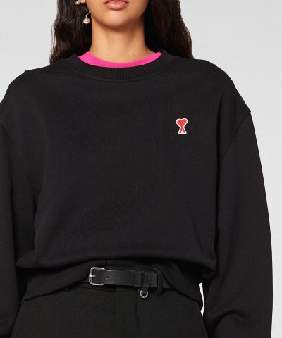 AMI Alexandre Mattiussi Crewneck Sweatshirt With Ami De Coeur Logo 3