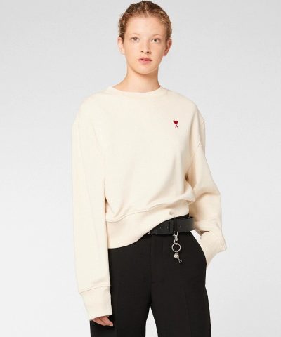 AMI Alexandre Mattiussi Crewneck Sweatshirt With Ami De Coeur Logo 5 1
