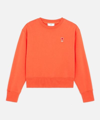 AMI Alexandre Mattiussi Crewneck Sweatshirt With Ami De Coeur Logo 5