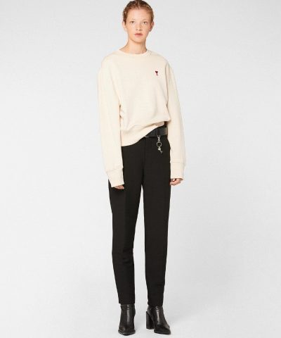 AMI Alexandre Mattiussi Crewneck Sweatshirt With Ami De Coeur Logo 7 1