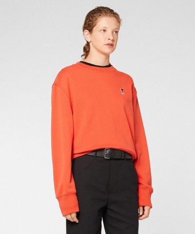 AMI Alexandre Mattiussi Crewneck Sweatshirt With Ami De Coeur Logo 7