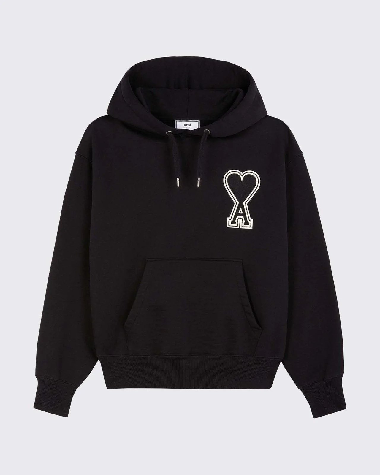 Alternative view of AMI Men's Black De Coeur Hoodie