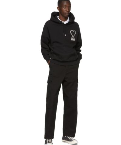 AMI Men's Black De Coeur Hoodie - Image 5