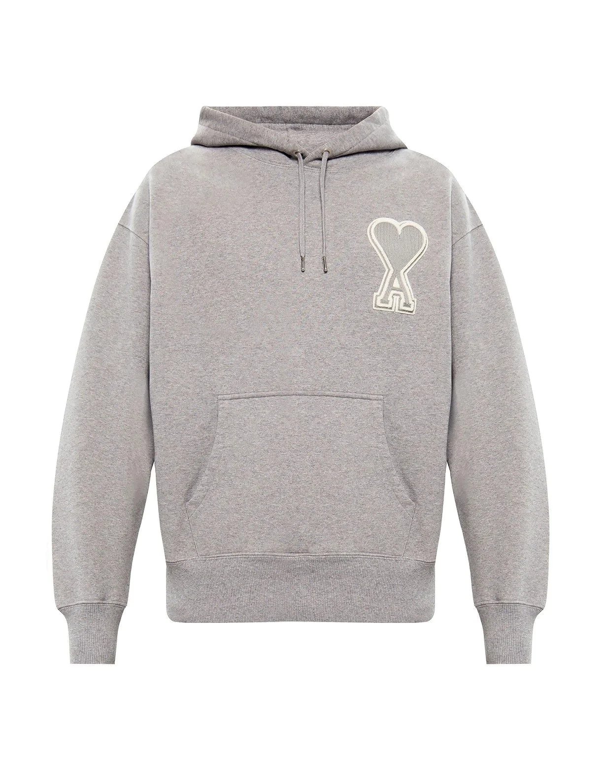 Alternative view of AMI Men's Grey De Coeur Hoodie