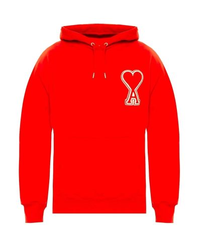 Alternative view of AMI Men's Red De Coeur Hoodie