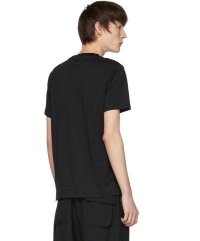 AMI Paris Crew Neck T Shirt Smiley Patch Black 2