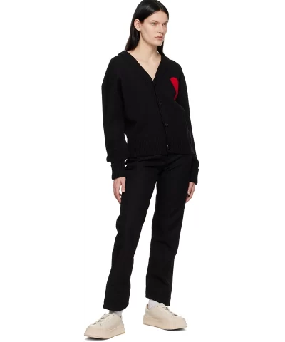 AMI Paris Embroidered Wool Cardigan 3
