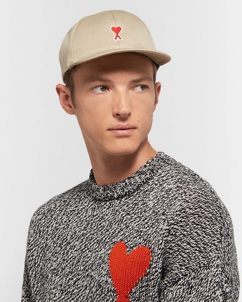 Alternative view of AMI Paris Heart Logo Baseball Cap
