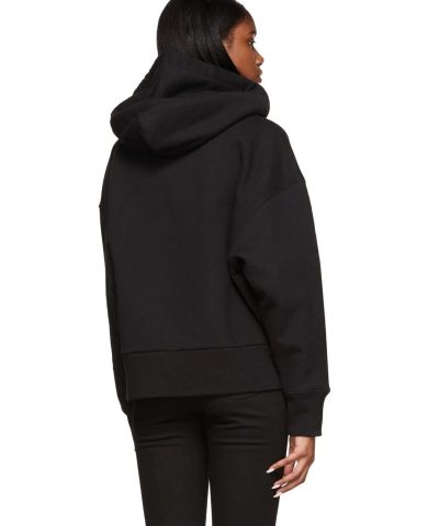 AMI Womens Black De Coeur Hoodie 2