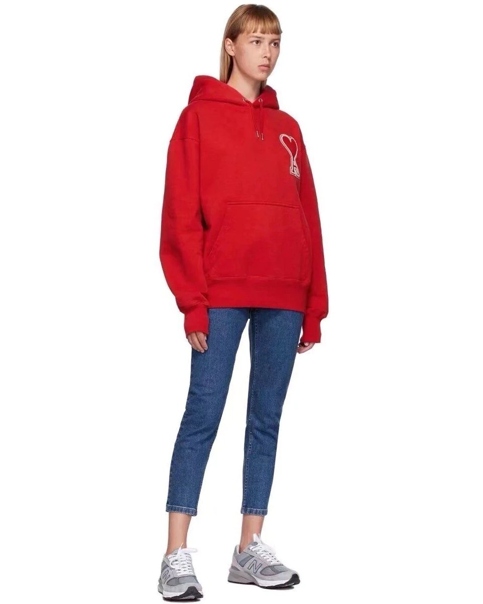 Alternative view of AMI Women's Red De Coeur Hoodie