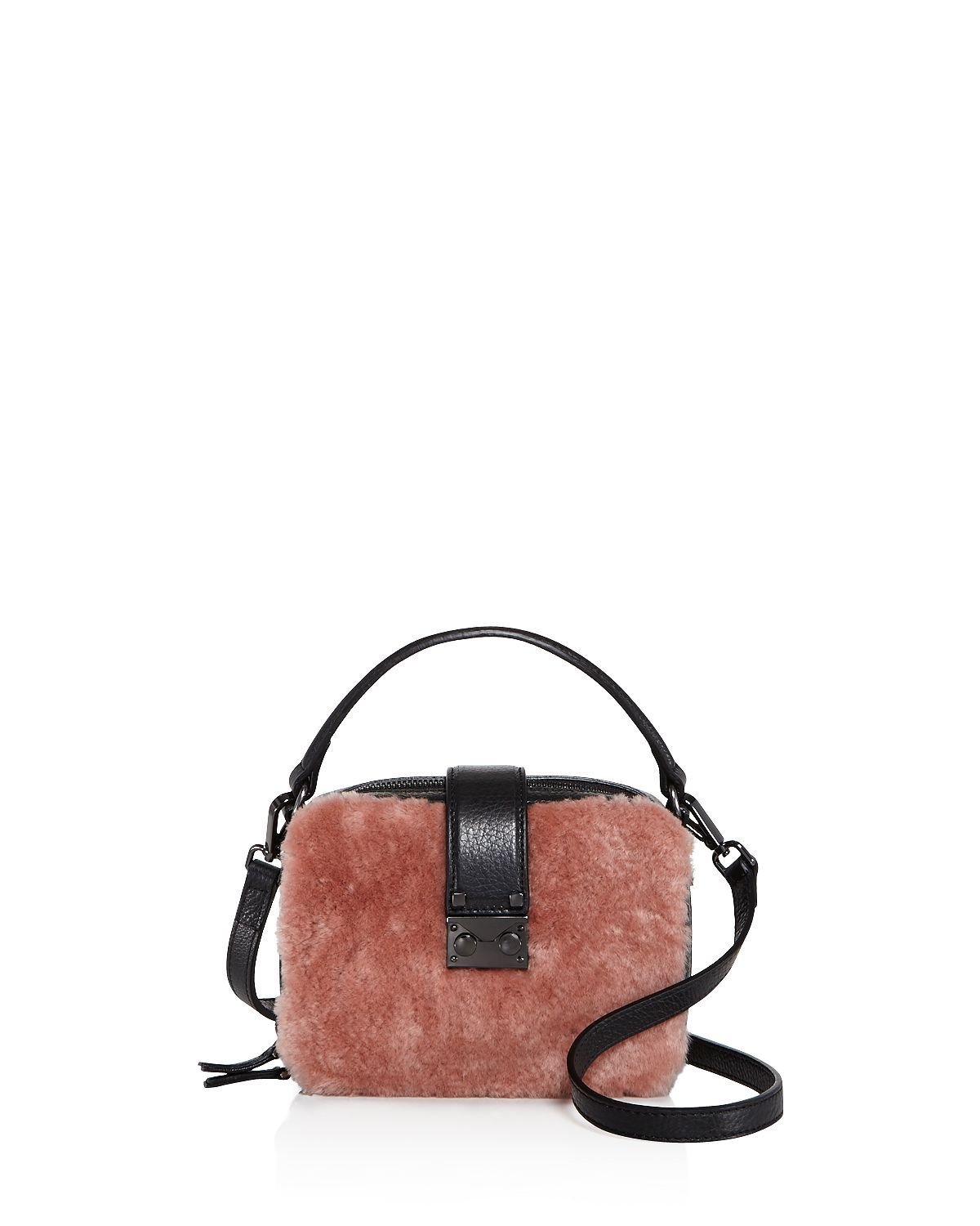 Alternative view of AQUA Tada Square Shearling Crossbody
