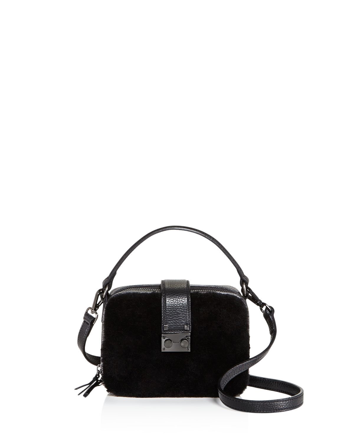 AQUA Tada Square Shearling Crossbody-20223942