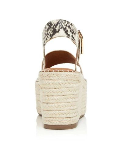 AQUA Womens Rowan Leather Espadrille Platform Sandals 2
