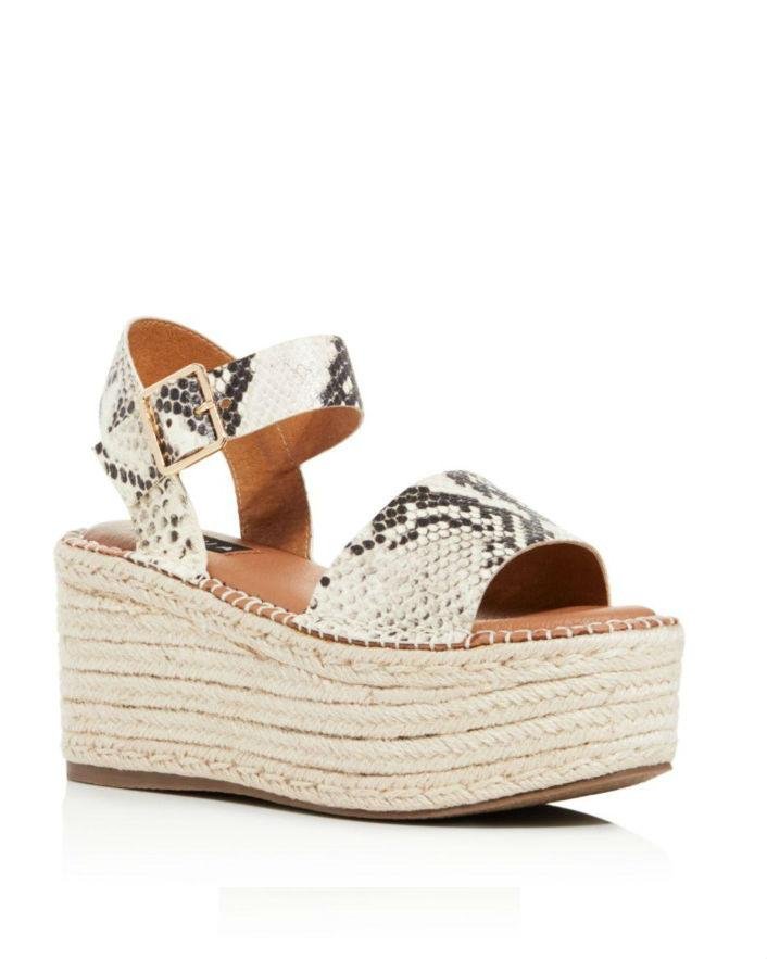AQUA Women's Rowan Leather Espadrille Platform Sandals-20268641
