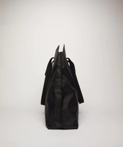 Acne Studios Logo Plaque Tote Bag Black 1