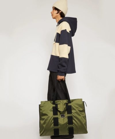 Acne Studios Logo Plaque Tote Bag Black 4