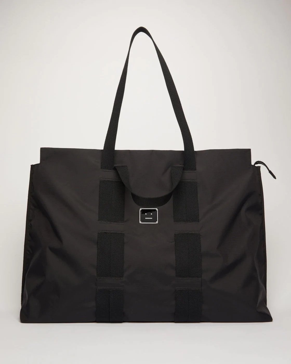 Acne Studios Logo Plaque Tote Bag Black-20263629