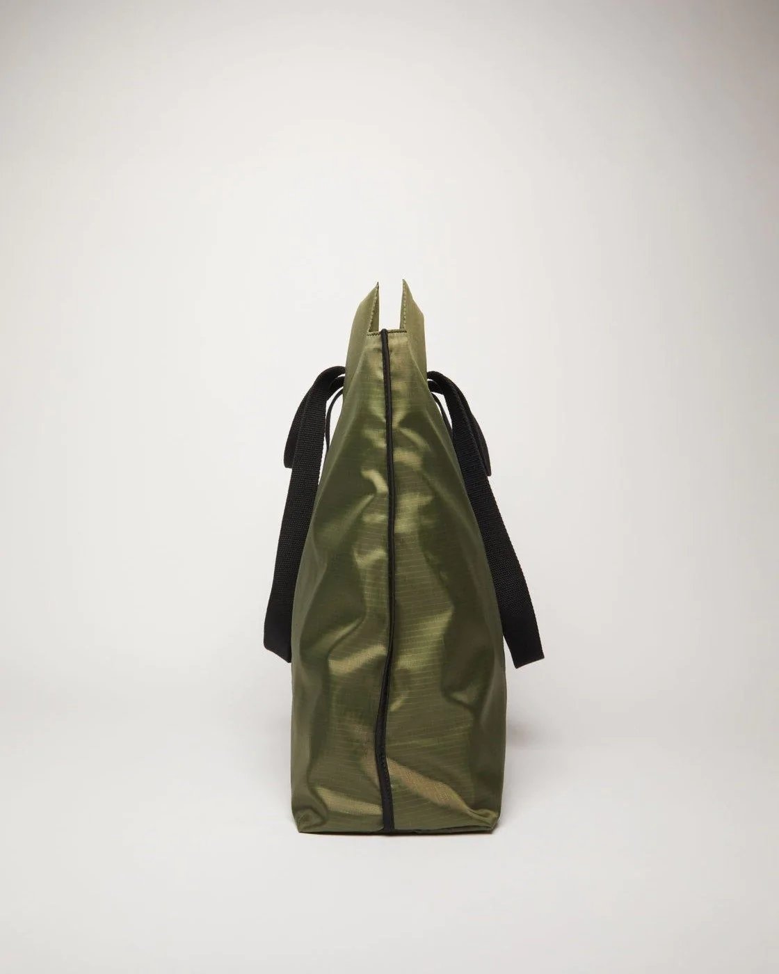 Alternative view of Acne Studios Logo Plaque Tote Bag Khaki Green