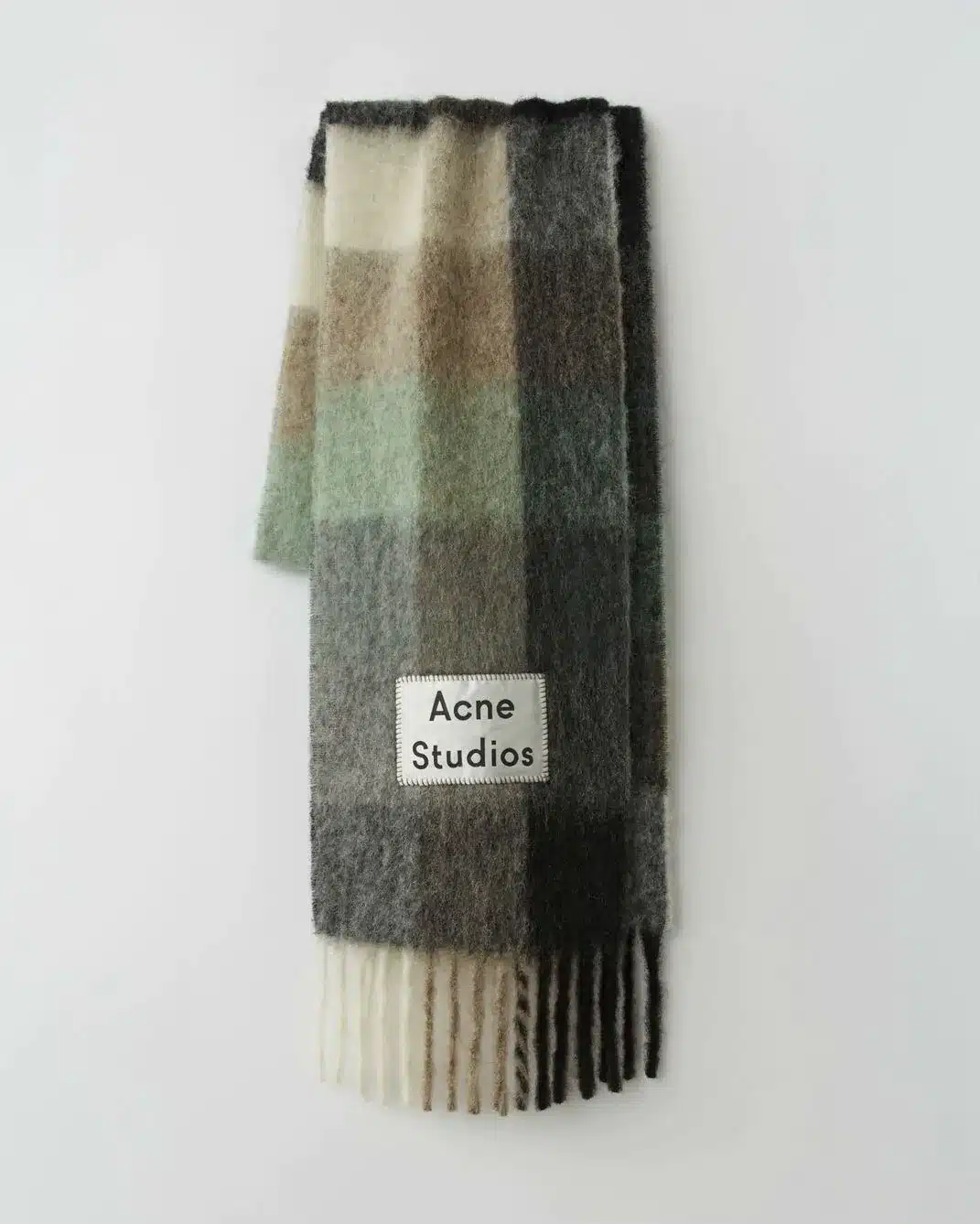 Acne Studios Multi Check Scarf Green/Grey/Black-20271338