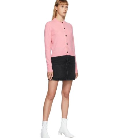 Acne Studios Pink Patch Crewneck Cardigan 3