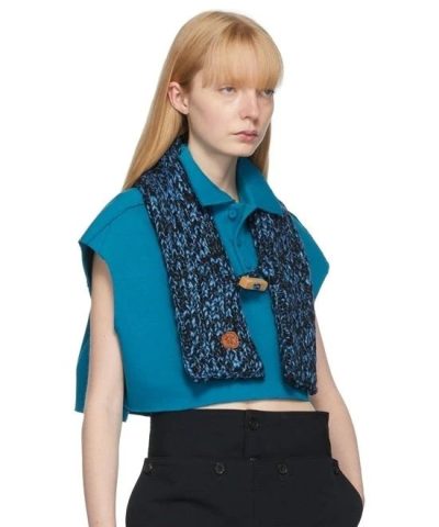 Ader Error Blue & Navy Petit Muffler Scarf - Image 3