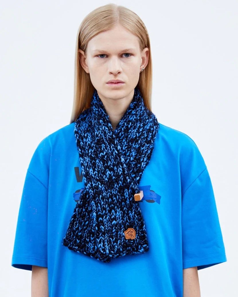 Ader Error Blue & Navy Petit Muffler Scarf-20238212